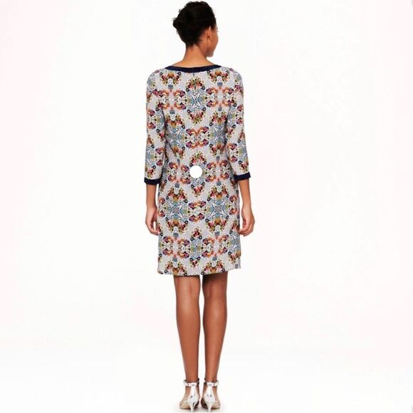 J. Crew 100% Silk Misty Fog floral Shift dress Women’s size 2 - Picture 2 of 16